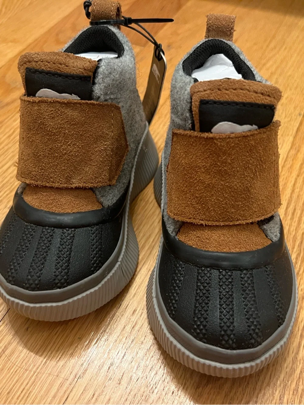 Sorel out n about Kids Gray and Brown Waterproof Winter Boots